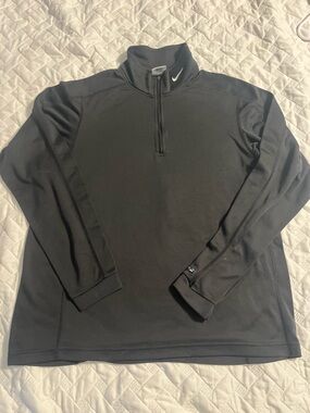 Nike Black Long-Sleeve Quarter-Zip Performance Top